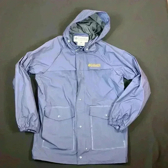 Columbia Sportswear Company unisex size small rain jacket with pockets navy blue - Picture 1 of 12